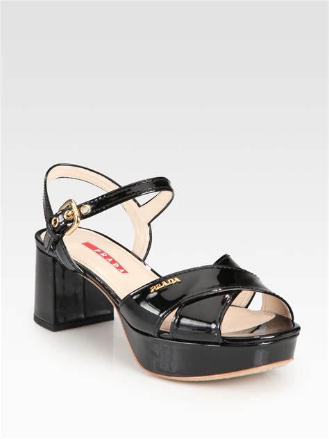 prada crisscross platform sandals.